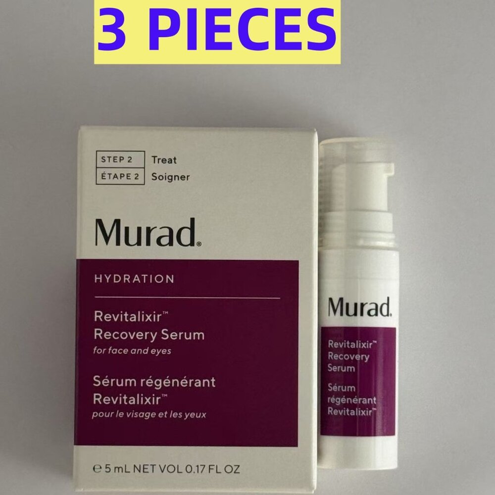 3 Pieces x Murad Hydration Revitalixir Recovery Serum 0.17oz/5ml TRAVEL SIZE